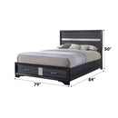 Naima Black Eastern King Bed - Ornate Home