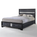 Naima Black Eastern King Bed - Ornate Home