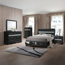Naima Black Queen Bed - Ornate Home