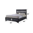 Naima Black Queen Bed - Ornate Home