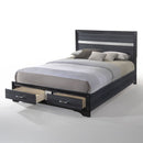 Naima Black Queen Bed - Ornate Home