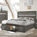 Naima Gray Eastern King Bed - Ornate Home