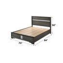 Naima Gray Eastern King Bed - Ornate Home