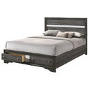 Naima Gray Eastern King Bed - Ornate Home