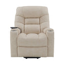 Nairi Ivory Power Recliner w/ Lift, Heating & Massage - Ornate Home