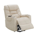 Nairi Ivory Power Recliner w/ Lift, Heating & Massage - Ornate Home