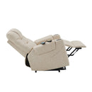 Nairi Ivory Power Recliner w/ Lift, Heating & Massage - Ornate Home