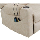 Nairi Ivory Power Recliner w/ Lift, Heating & Massage - Ornate Home