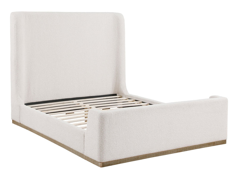 Nala Cream Eastern King Upholstered Sleigh Bed - Ornate Home