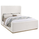 Nala Cream Eastern King Upholstered Sleigh Bed - Ornate Home