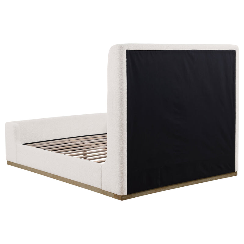 Nala Cream Eastern King Upholstered Sleigh Bed - Ornate Home