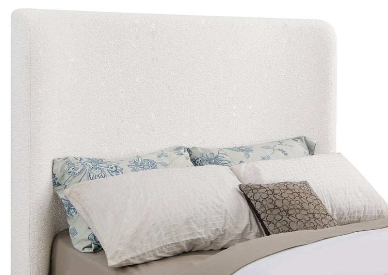 Nala Cream Eastern King Upholstered Sleigh Bed - Ornate Home