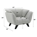 Nayeli Light Gray Boucle Chair - Ornate Home