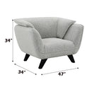 Nayeli Light Gray Boucle Chair - Ornate Home