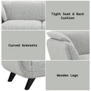 Nayeli Light Gray Boucle Sofa - Ornate Home