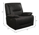 Neely Charcoal Power Motion Glider Recliner - Ornate Home