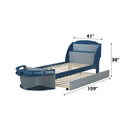 Neptune II Gray/Navy Twin Bed - Ornate Home