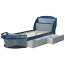Neptune II Gray/Navy Twin Bed - Ornate Home