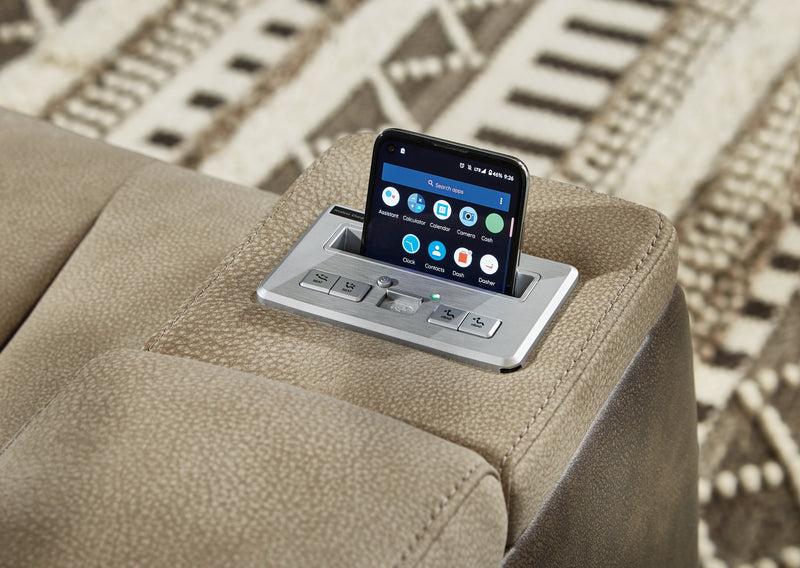 Next-Gen DuraPella Sand Power Reclining Sofa and Loveseat - Ornate Home