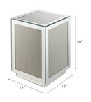 Noralie  Accent Table with Faux Diamond Inlay - Ornate Home