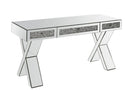 Noralie Clear Glass/Faux Diamonds Writing Desk - Ornate Home