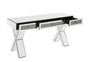 Noralie Clear Glass/Faux Diamonds Writing Desk - Ornate Home