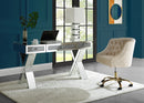 Noralie Clear Glass/Faux Diamonds Writing Desk - Ornate Home