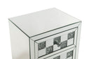 Noralie Faux Diamonds Checkered Mirrored Accent Table - Ornate Home