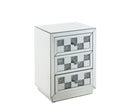 Noralie Faux Diamonds Checkered Mirrored Accent Table - Ornate Home