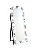 Noralie Mirrored/Faux Diamonds Floor Mirror - Ornate Home