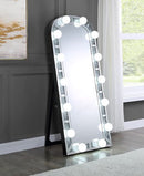 Noralie Mirrored/Faux Diamonds Floor Mirror - Ornate Home