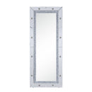 Noralie Mirrored/Faux Diamonds Rectangular Floor Mirror - Ornate Home