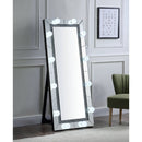 Noralie Mirrored/Faux Diamonds Rectangular Floor Mirror - Ornate Home