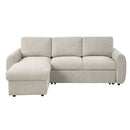 Nuriel Beige Reversible Sectional Sofa W/Sleeper & Storage - Ornate Home