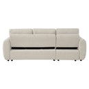 Nuriel Beige Reversible Sectional Sofa W/Sleeper & Storage - Ornate Home
