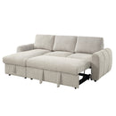 Nuriel Beige Reversible Sectional Sofa W/Sleeper & Storage - Ornate Home