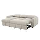 Nuriel Beige Reversible Sectional Sofa W/Sleeper & Storage - Ornate Home