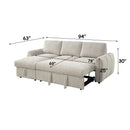 Nuriel Beige Reversible Sectional Sofa W/Sleeper & Storage - Ornate Home