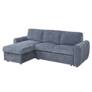 Nuriel Blue Reversible Sectional Sofa W/Sleeper & Storage - Ornate Home