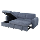 Nuriel Blue Reversible Sectional Sofa W/Sleeper & Storage - Ornate Home