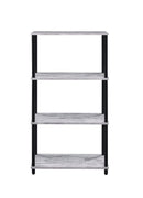 Nypho Antique White Bookshelf - Ornate Home