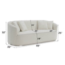 Odette Beige Sofa W/4 Pillows - Ornate Home