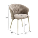 Ogin Dark Beige/Natual Arm Chair (Set of 2) - Ornate Home