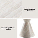 Ogin Dark Beige/Natural Round Dining Table - Ornate Home