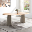 Ogin Gray Travertine Dining Table - Ornate Home