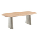 Ogin Gray Travertine Dining Table - Ornate Home
