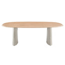 Ogin Gray Travertine Dining Table - Ornate Home