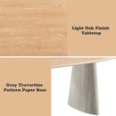 Ogin Gray Travertine Dining Table - Ornate Home