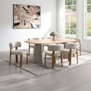 Ogin Gray Travertine Dining Table - Ornate Home