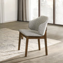 Oleia Chenille/Walnut Side Chair (Set of 2) - Ornate Home